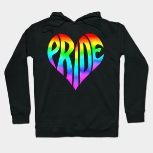 Ombre Gradient Rainbow Pride Heart Hoodie